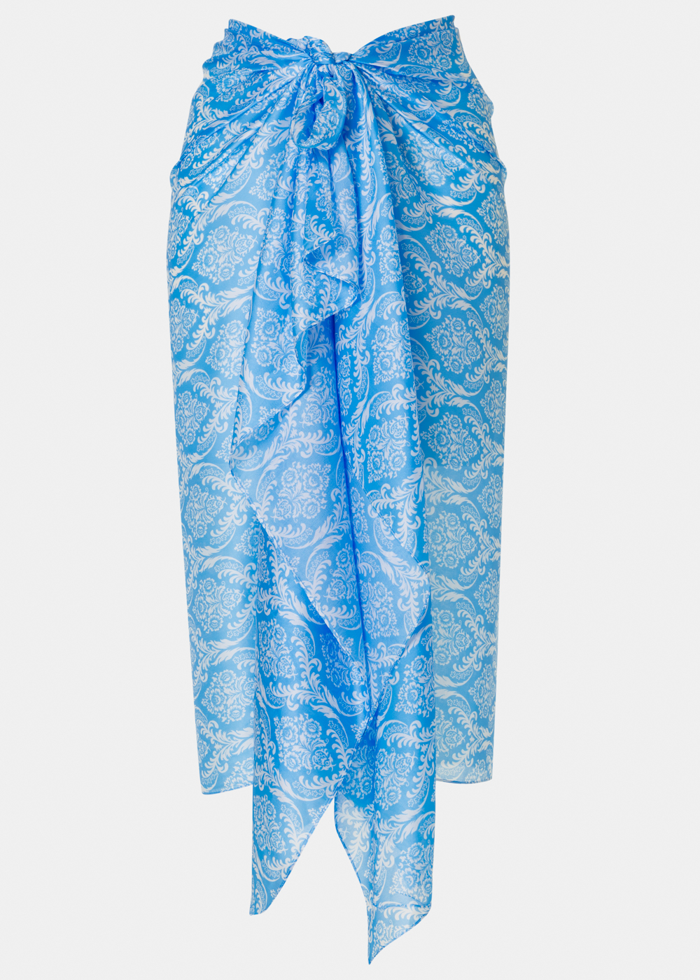 Light Blue Pareo w/ Baroque Pattern